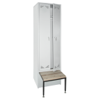 Шкаф металлический для одежды ШО-2С (со скамьей)